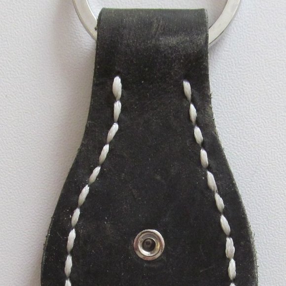 Leather Keychain with Star Accent - Picture 3 of 3